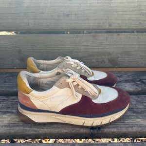 Madewell Kickoff Trainer‎ Sneakers Multicolor Leather Suede Low Top Women's Sz 9